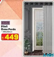 LİLA PİLELİ ÖRME PERDE 290X250 CM